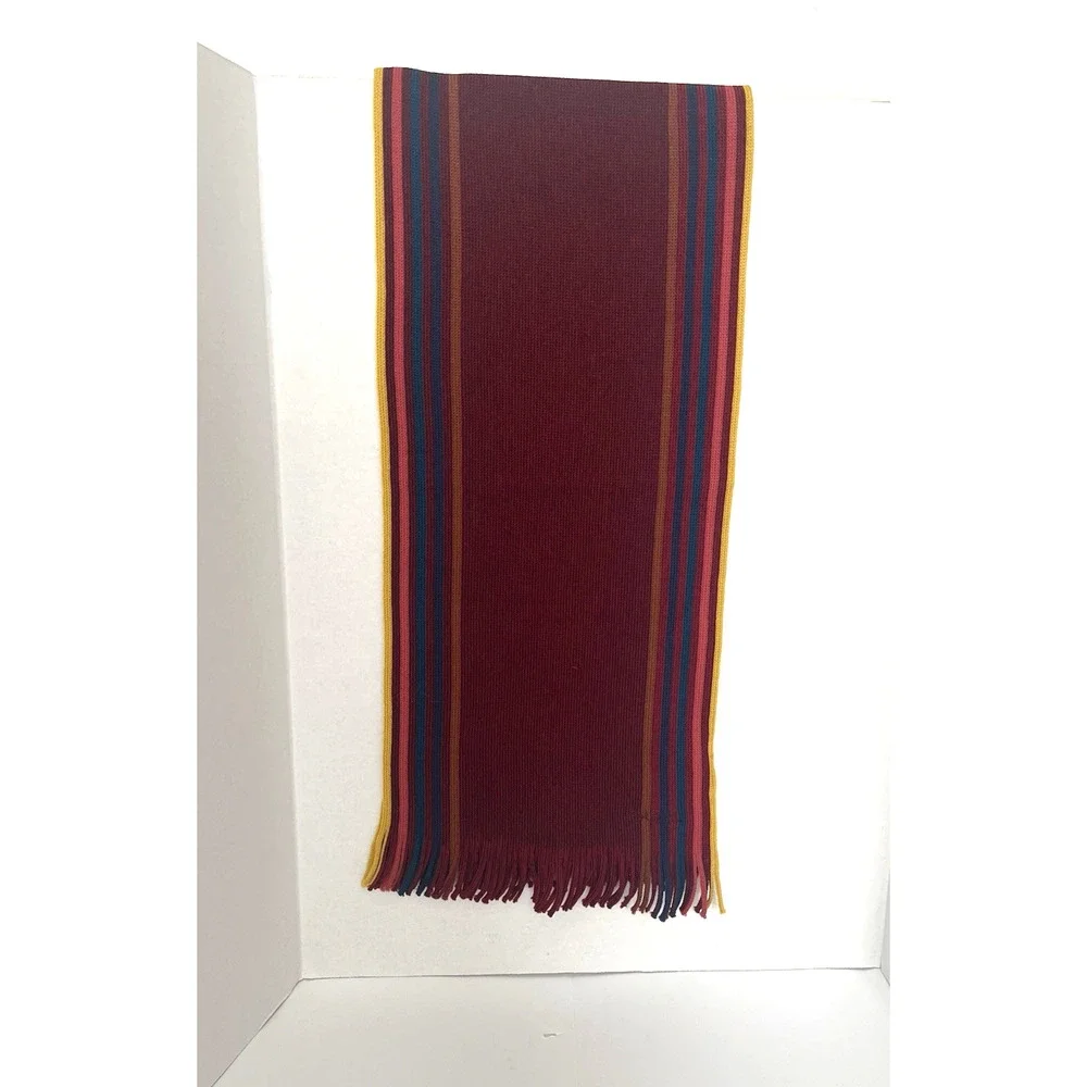 PAUL SMITH MENS 100% WOOL COLORFUL SCARF66